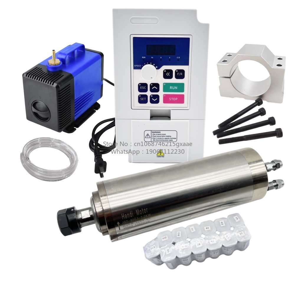 80MM 2.2KW ER20 Water Cooled C - 2.2Kw Water Cooled Spindle Kit Vfd recension och pris