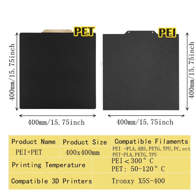 400x400mm Textured/Smooth PEI  - Cnc 3018 Pro Max Metal recension och pris