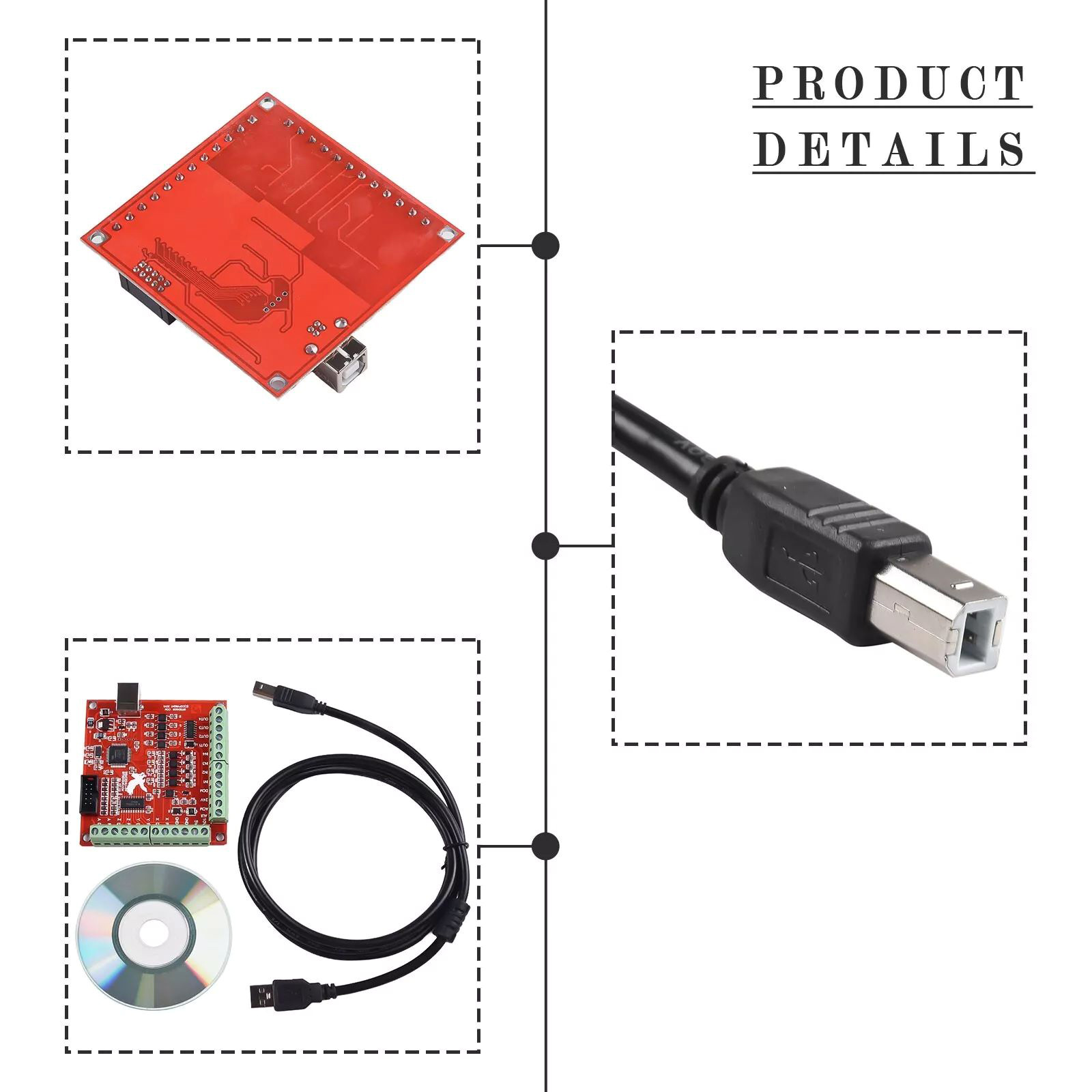 USB CNC 4-Axis Motion Control  - Mach3 Usb Cnc Controller 4 Axis 100Khz recension och pris