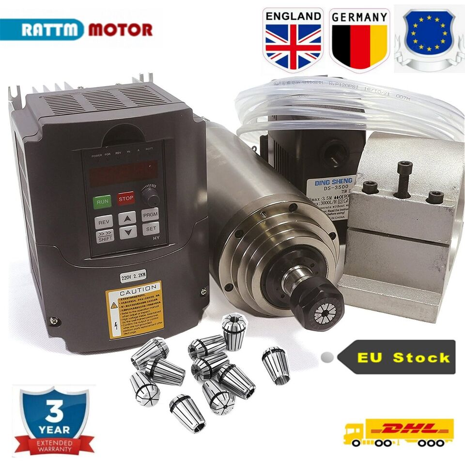 【EU/USA】Water Cooling Spindle  - 2.2Kw Water Cooled Spindle Kit Vfd recension och pris