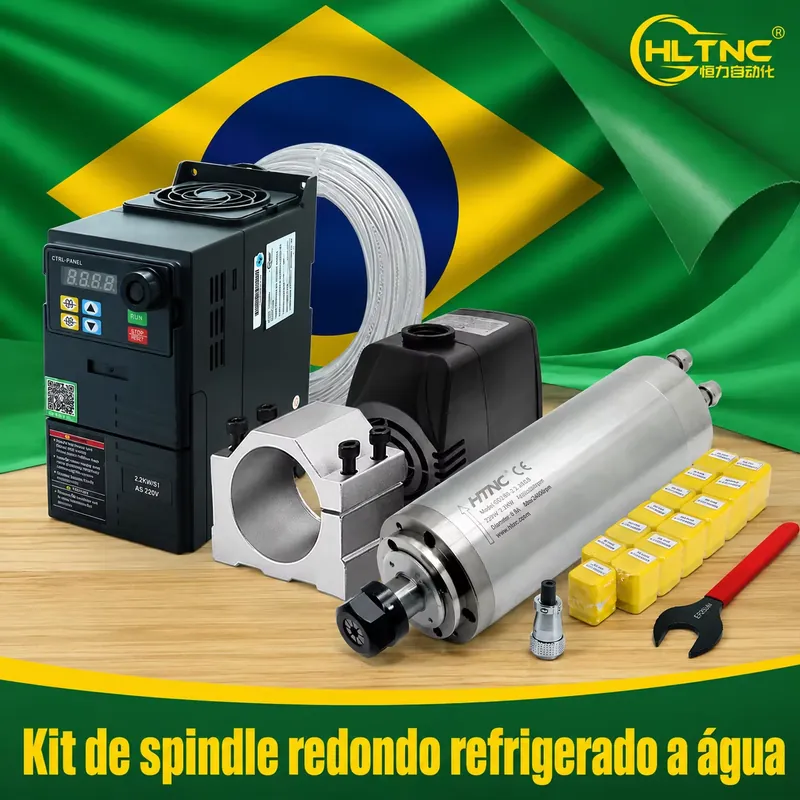 Brazil Shipped 2.2kw 220V 110V - 2.2Kw Water Cooled Spindle Kit Vfd recension och pris