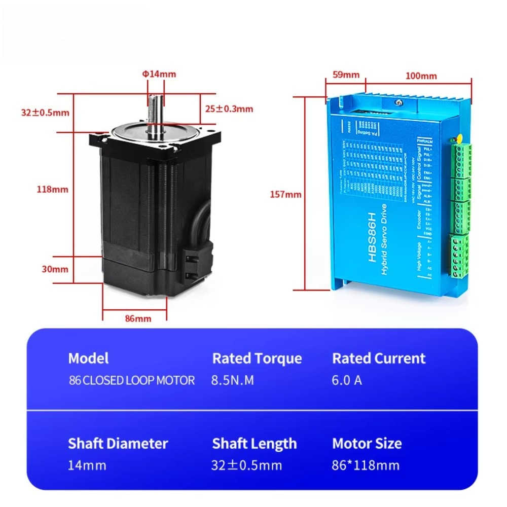 NEMA 34 Closed Loop Hybrid Ser - Hybrid Servo Driver Nema 34 8.5Nm recension och pris
